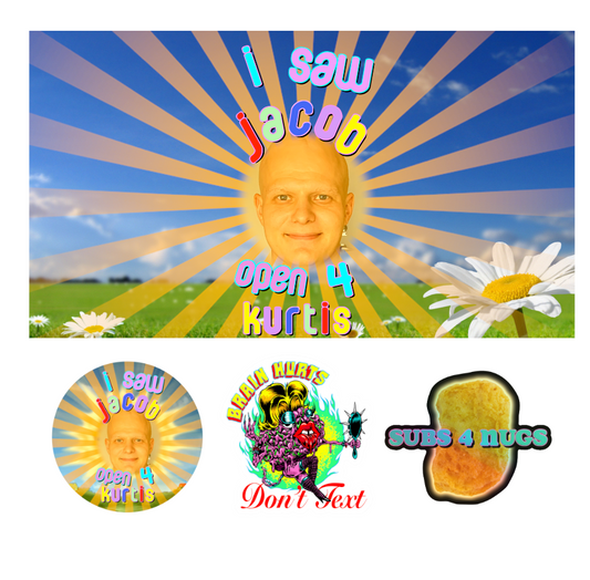 Signed Postcard & 3-Sticker Pack