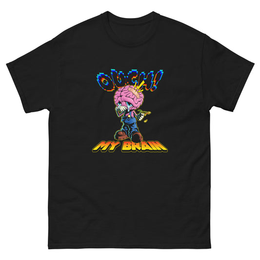 'OUCH! MY BRAIN' Black T-Shirt